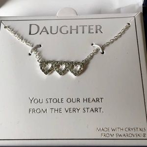 Brilliance Jewelry - A Crystal Hearts Necklace Brilliance Jewelry - A Crystal Hearts Necklace